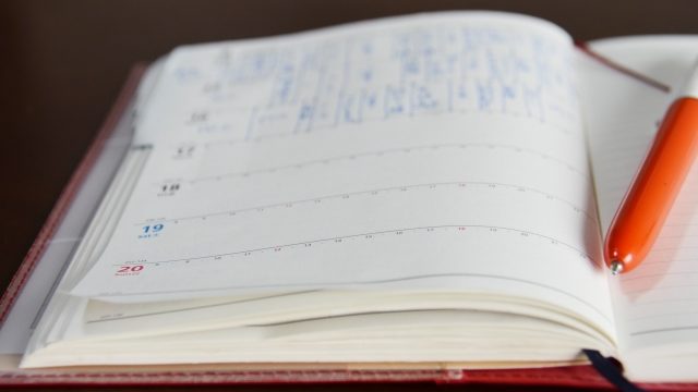 タイムスケジュールを書き込む